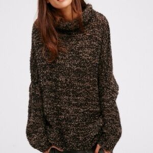 Free People | She’s All That Alpaca Blend Turtleneck Sweater - Boho - Oversized